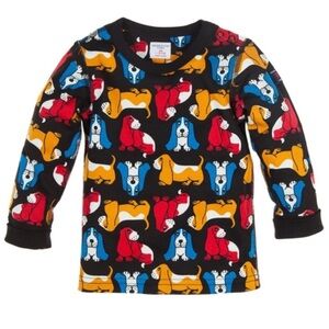 Polarn O Pyrey Colorful Basset Hound Dog Print Kids Long-sleeve Shirt 2-3 Years